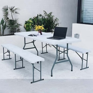 Foldable Heavy Duty <strong>Table</strong> Dining <strong>Card</strong> Long <strong>Table</strong> Indoor Outdoor Fold up Picnic <strong>Folding</strong> Portable Plastic <strong>Tables</strong> for Party - Product Image 6