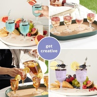 Verres à vin à pied en plastique transparent de 160 ml avec logo personnalisé, jetables, empilables, gobelet à cocktail pour mariage, fête, banquets