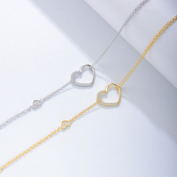 Pulsera de Plata de Ley 925 de Moda, con Doble Corazón, Regalo de Lujo para el Día de la Madre
