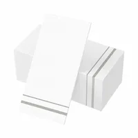 Serviettes et essuie-mains jetables personnalisées en papier Airlaid, effet lin, non-tissées, en gros pour fêtes, traiteur, restaurant