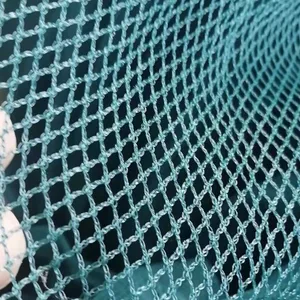 Trampa cuadrada para peces, malla de 5mm sin nudos, Hapa Fry Net Cage Factory Tilapia Finglings, piscicultura, otras redes de pesca, HDPE/nailon azul