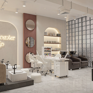 Estación de Manicura, Muebles para Salón de Belleza y Spa, Diseño <span class=keywords><strong>Interior</strong></span> Personalizado para Salón de Peluquería, Decoración y Renovación de Barbería - Product Image 2