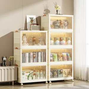 Lưu Trữ Di Động Tủ Quần Áo Tự Làm Phòng Khách Trắng Lưu Trữ Organizer Gấp Nhựa Từ Quần Áo Lưu Trữ Tủ Cho Trẻ Em