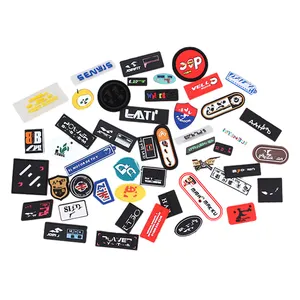 Custom Soft 3D Raised Logo Rubber Clothing Labels Silicone Garment Stickers Tag Silicone Patches Hangtag for Garment