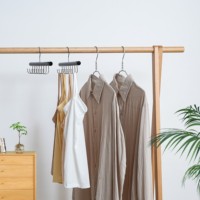 Porte-ceintures et organisateur multifonction en bois robuste avec 6 crochets métalliques antirouille, design peu encombrant, haute précision, léger