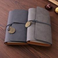 Journal en lin personnalisé, carnet de voyage rechargeable, rétro, fait main, carnet de croquis, cadeau pour l'école, le bureau, carnet à feuilles mobiles