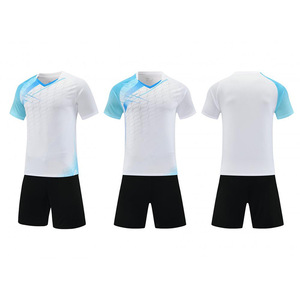 Conjunto de Camiseta de Fútbol Verde Neón para Hombre, Manga Corta, Cuello en V, Poliéster que Absorbe la Humedad, Uniforme para Todas las Temporadas, Ropa Deportiva para Adultos - Product Image 4