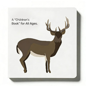 Libro de cartón sobre ciervos de cola blanca para niños de 3 a 6 años, libro ilustrado sobre animales para aprendizaje temprano, páginas de cartón - Product Image 5