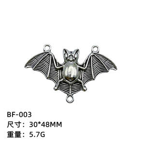 Nouveaux accessoires de bijoux de charme en alliage populaire marine argent chauve-souris gothique chapeau collier sac boucles d'oreilles - Product Image 4