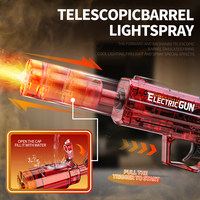 Pistolet à eau électrique à tir continu haute vitesse pour l'été, M416/AK47/MP5, en plastique, avec lumières, effet de fumée et simulation de flamme, jouets pour enfants