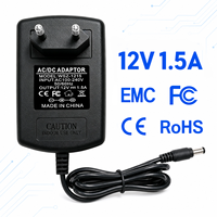 Alimentation électrique murale à découpage 12V 1.5A 18W avec protection multiple, prise UE, pour guirlandes lumineuses LED et lampes de bureau – Direct Usine