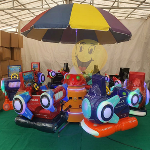 Manège Électrique Commercial Rotatif en Forme d'<span class=keywords><strong>Avion</strong></span> avec Six Cabines Élevables et Lumières LED pour Centres de Jeux Intérieurs - Product Image 1