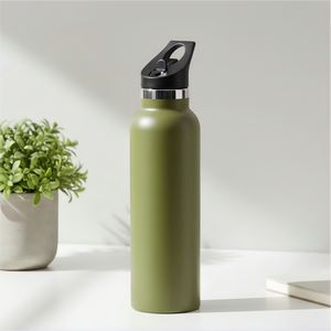 Nuovo Design <span class=keywords><strong>2023</strong></span> Bottiglia d'Acqua in Acciaio Inox 18/8 Senza BPA a Doppia Parete Isolata con Cannuccia Termos Sport Opaco 350ml 750ml - Product Image 1
