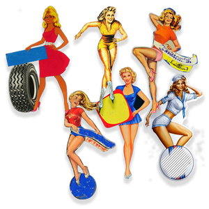 Panneaux métalliques découpés au laser, personnalisés, impression UV, plaque métallique décorative pour garage, pub, bar, man cave, club, décoration murale, panneau Pin-up Girls - Product Image 1