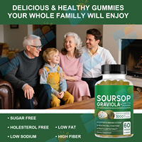 SUNI OEM/ODM Marque Privée Gummies Naturels de Corossol (Graviola) pour Hommes et Femmes, Soutien Immunitaire, Vente en Gros, Complément Alimentaire Superaliment