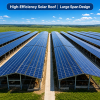Support de montage de panneaux solaires pour hangars d'élevage, granges et systèmes solaires agricoles