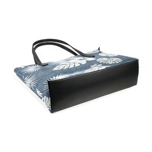 Sac fourre-tout en cuir PU personnalisé de grande capacité, design Monstera hawaïen, sac à bandoulière, sac de plage imperméable pour femmes - Product Image 6