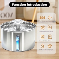 Nouvelle Fontaine à Eau Automatique Intelligente pour Animaux de Compagnie en Acier Inoxydable avec Alimentation par Prise et Conception Détachable