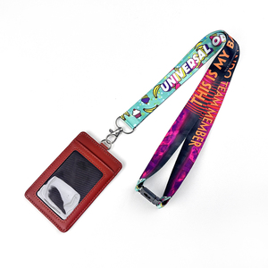 High-quality Wholesale Personalized Sublimation Polyester Lanyard KeyChain Work Permit Neck Strap ID Card Holder Lanyard