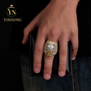 Anillo de Diamantes Moissanite 3D con Forma de Animal para Hombre, Anillos de Diamantes Moissanite con Incrustaciones de Diamantes GRA, Anillos Hiphop para Hombre - Product Image 6