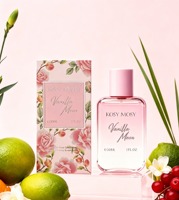 KOSY MOSY Vanilla Moon 30ml EDP Parfum Vanille Chaleureuse et Crémeuse Bouteille Rectangulaire Rose Doux Cadeau Romantique pour Femme Étiquette Privée Personnalisée