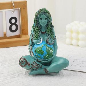 Terre Mère Déesse Art Decor Artisanat Résine Plastique avec Motif Animal pour la Décoration Intérieure - Product Image 1