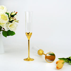 カスタムギフトゴールドセットmrmrs花嫁と花婿フルートシャンパンウェディンググラス - Product Image 4