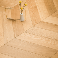 Revêtement de sol hybride en vinyle PVC imperméable pour salle de bain, imitation parquet chevron en chêne écologique pour intérieur