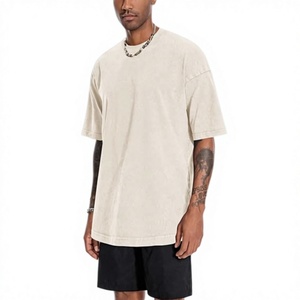 T-shirt Homme Col Rond 100% Coton 240 GSM Épais et Surdimensionné, Style Rétro Délavé à l'Acide, Écologique, Vente en Gros, Personnalisation OEM - Product Image 6