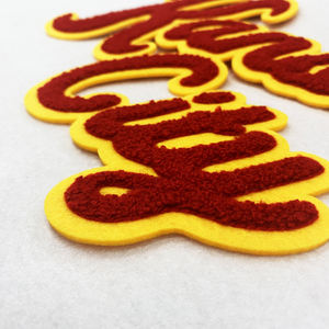 맞춤형 캔자스 시티 자수 타월 배지 열 프레스 이온 패치 자수 로고 의류를위한 셔닐 패치 - Product Image 2