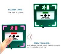 Bouton de réinitialisation manuel ABS filaire pour alarme stroboscopique et sonore, avec buzzer intégré, point d'appel pour briser le verre, alarme incendie, déclencheur de sortie