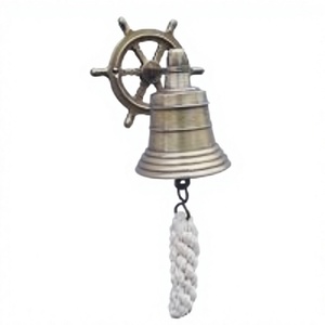 Handcrafts Antique Ship Wheel <b>Bell</b> Decorative Wall <b>Bells</b> For Decoration Cheap Price Handmade Vintage Style Nautical <b>Bell</b> Decor - Product Image 1
