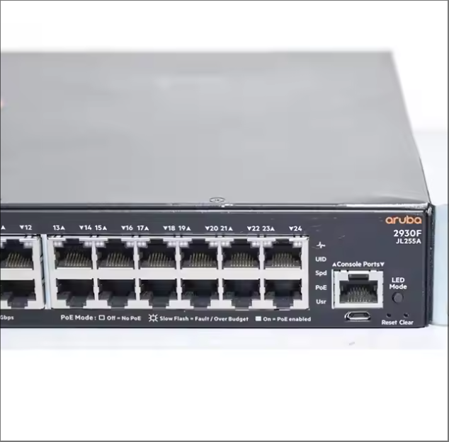 New Original Aruba Series Enterprise Ethernet JL255A 24 Ports POE SNMP QoS Switches with Power Supply in Stock