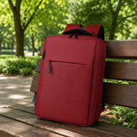 Sac à dos d'ordinateur pour les déplacements professionnels quotidiens, en denim, imperméable, respirant, tendance, grande capacité, avec coussin d'air et doublure en polyester