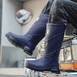 รองเท้าตกปลาแบบกันน้ำกันลื่นพื้นหนาทนทานต่อการสึกหรอ รองเท้าบูทยาง PVC แฟชั่นสำหรับผู้ชาย - Product Image 4