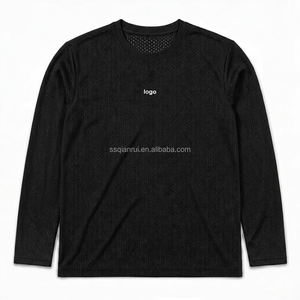 T-shirt sportiva da <span class=keywords><strong>uomo</strong></span> personalizzata all'ingrosso in mesh, vestibilità ampia, stampa digitale, <span class=keywords><strong>a</strong></span> maniche lunghe - Product Image 1