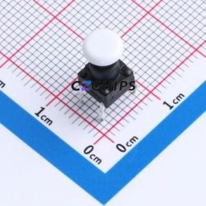 TSW06112-115B331CA-003E Tactile Switch Through hole-4P,6.1x6.1mm Switch Single Pole Single Throw Round Button 1.8N 6.1mm - Product Image 1