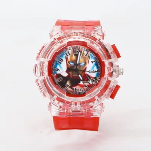 <span class=keywords><strong>Montre</strong></span> Enfant Spider-Man Grossiste Garçon Pédagogique à Aiguilles LED Clignotante Colorée Quartz - Product Image 5