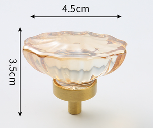 Bouton en cristal diamètre 45mm <span class=keywords><strong>armoire</strong></span> transparente <span class=keywords><strong>armoire</strong></span> tiroir bouton de porte en laiton Base chromée poignée et bouton de porte de placard - Product Image 3