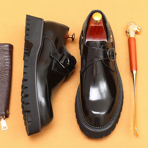 Nuevo Modelo 2026 de Zapatos Formales de Negocios para Hombre, con Cordones, Parte Superior de Cuero con Hebillas de Cuero, Acabado Lacado, Suela Gruesa Estilo Inglés - Product Image 3