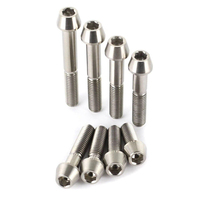 Vis à tête hexagonale conique M5 M6 M8 en titane Gr5 pour vélo et moto