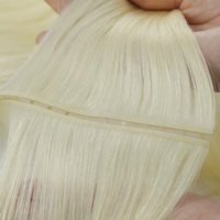 Extensions de cheveux Genius Weft Butterfly Injected XO Hole Russian Remy Human Hair Invisible Seamless Double Drawn
