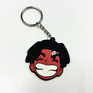 2024Popular llavero de goma de alta calidad personalizado su logotipo llaveros suave PVC logo 3D llavero de goma - Product Image 3