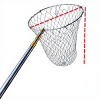 Red de Pesca de Acero Inoxidable de 2.1m, 3.2m, 4.2m, Juego Completo con Caña Telescópica, Bolsa de Malla Dyneema y Cabeza de Red Sólida