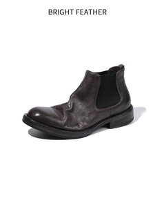Bottes <span class=keywords><strong>Chelsea</strong></span> courtes d'hiver en cuir de cheval de style britannique, à enfiler, pour hommes, en cuir véritable, fabriquées à la main, chaussures vintage - Product Image 5