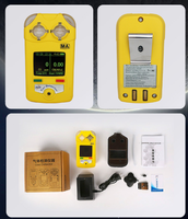 Moniteur de gaz personnel pour mineurs, détection de CH4 et O2, alarme à quatre niveaux, avec étui de protection rechargeable et kit de chargeur