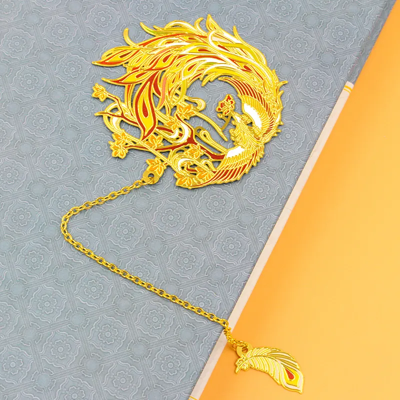 All'ingrosso segnalibro in metallo ottone dorato personalizzato Souvenir regalo morbido smalto stampa personalizzata segnalibro promozionale con nappina segnalibro