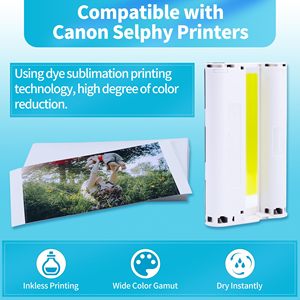 Lot de 4 cartouches d'encre compatibles pour <span class=keywords><strong>imprimante</strong></span> <span class=keywords><strong>Canon</strong></span> <span class=keywords><strong>Selphy</strong></span> KP-108IN CP1500 CP1200 CP1300 CP910 CP900 (sans papier) - Product Image 4