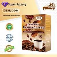 Café en grains blancs pour le commerce transfrontalier, extra fort, énergie instantanée, 15g x 10 sachets avec Ganoderma
