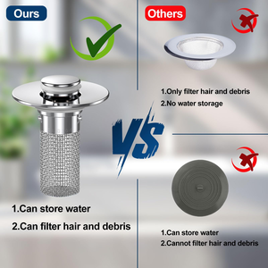 Pop up Bathroom <b>Sink</b> <b>Drainer</b> Stopper Drain Strainer with Hair Catcher - Product Image 3